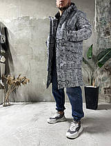 Куртка зимова з капюшоном чоловіча зима унісекс, фото 3