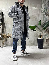 Куртка зимова з капюшоном чоловіча зима унісекс, фото 4