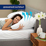 Чохол наволочка 50х70 см з блискавкою IDEIA на подушку захисний стьобаний білий для готелів та дому, фото 5