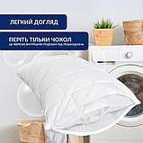 Чохол наволочка 50х70 см з блискавкою IDEIA на подушку захисний стьобаний білий для готелів та дому, фото 6
