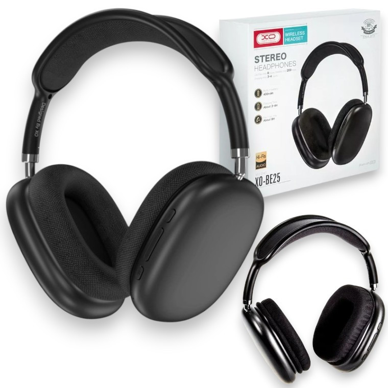 Bluetooth навушники з мікрофоном XO BE25 Stereo Wireless Headphone Бездротові накладні навушники, Black