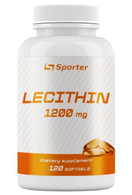 Лецитин SPORTER Lecithin 1200mg +E vitamin 120 softgel