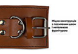 Манжета EasyFit F10 для тяги на тренажері (шкіра) коричнева, фото 5