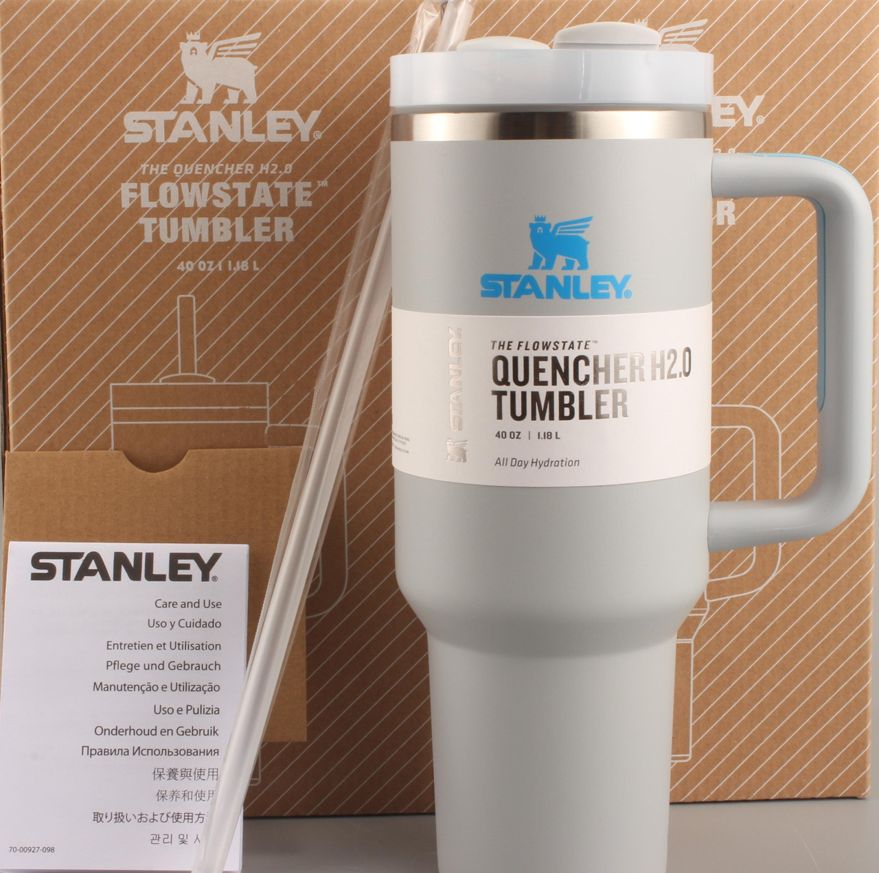 Термос термочашка Stanley Quencher H2.0 Tumbler з нержавіючої сталі 1,18 л Cloud KT6007824 peremogaua