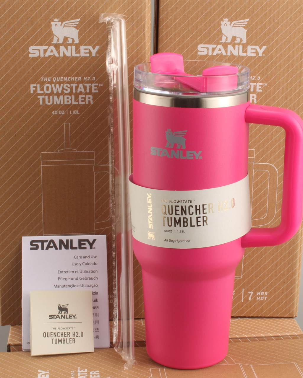 Термос термочашка Stanley Quencher H2.0 Tumbler з нержавіючої сталі 1,18 л Pink Dusk KT6007811 peremogaua