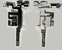 Шлейф кнопок гучності + HF iPhone 4S білого кольору