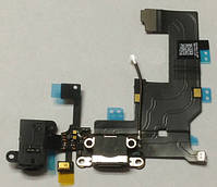 Шлейф заряджання/USB з роз'ємом Hands-Free для iPhone 5 чорний оригінал (54)