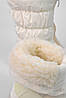 Дутики дитячі для дівчинки на хутрі білого кольору 195908P, фото 4