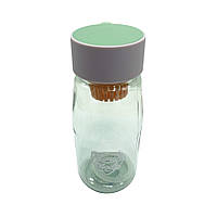 Пластикова пляшка для води із ситечком 2315 0.7 літра Зелений