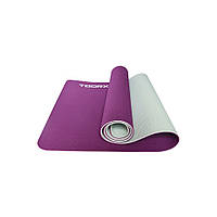 Килимок спортивний Toorx Yoga Professional TPE 183х60х0,6 см для йоги та фітнесу Burgundi/Perla (MAT-184) 931142