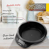 Ваги кухонні з прозорою чашею Mesko MS 3164 (до 5 кг, компактні, тара, автовимкнення), фото 10