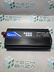 Перетворювач напруги з 12 на 220 В/ 800W/USB/на клем/модіф. синусоїда Geko, 318219