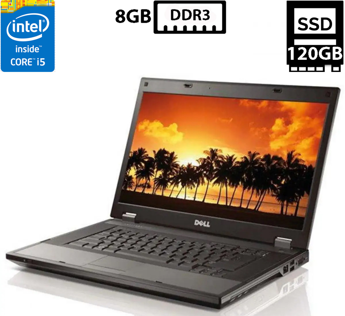 Ноутбук Dell Latitude E5510/15.6” TN 1366x768/Intel Core i5 M 560 2.67GHz/8GB DDR3/SSD 120GB/Intel HD Graphics Камера Б/В