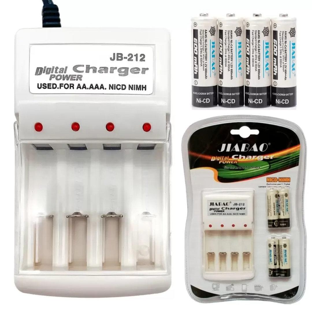 Зарядний пристрій Jiabao Digital Power JB-212 + 4 акумулятори AAA 2500 mAh 0130, фото 1