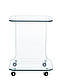 Стіл кавовий зі скла на колесах Iride Qu Vt, фото 4