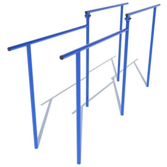 Вуличні дитячі бруси дворівневі металеві на майданчик, фото 1