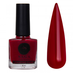 Лак-фарба для стемпінгу Saga Professional Stamping № 03 червона 8 мл