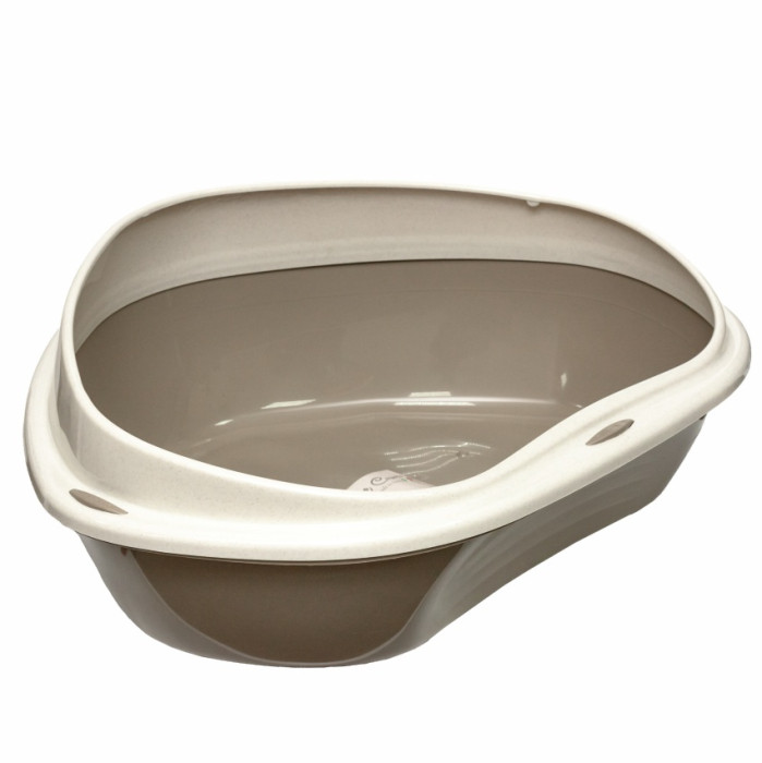 Лоток для котів кутовий Georplast Shuttle 49*40*17,5 см коричневий