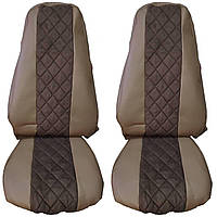 Чохол на сидіння Volvo FH4 E6 2013- коричневі (2шт)