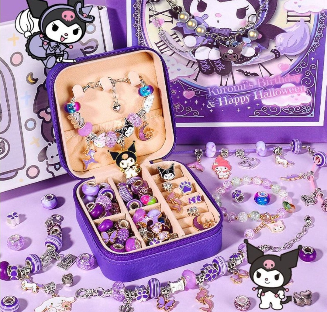 Набір для створення прикрас у скриньці, подарунковий Kuromi/Hello Kitty