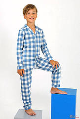 ОПТОМ Піжама в блакитну карту для хлопчика (122 см)  Vitmo 2125000864860