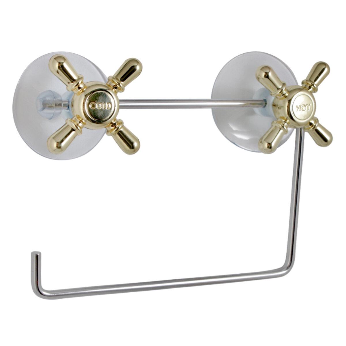 Тримач туалетного паперу Arino Ventil, сталь, хром полірований/золото, фото 1