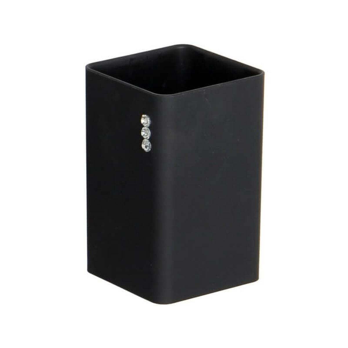 Trento Crystal ruber Склянка для щіток чорн, фото 1