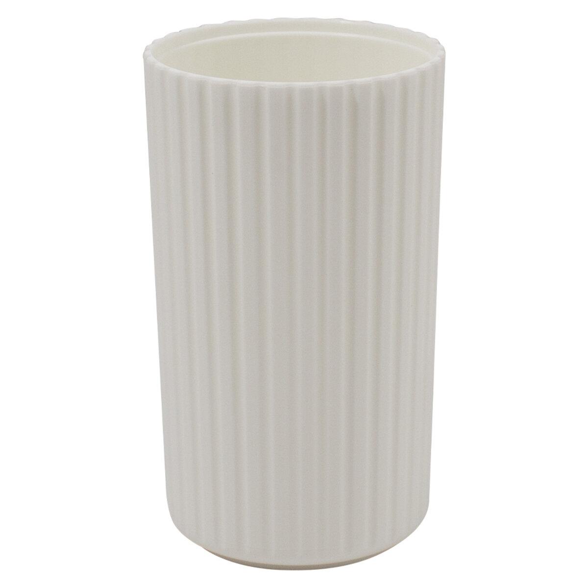 Стакан для зубних щіток Arino Grezzo White пластик, білий, фото 1