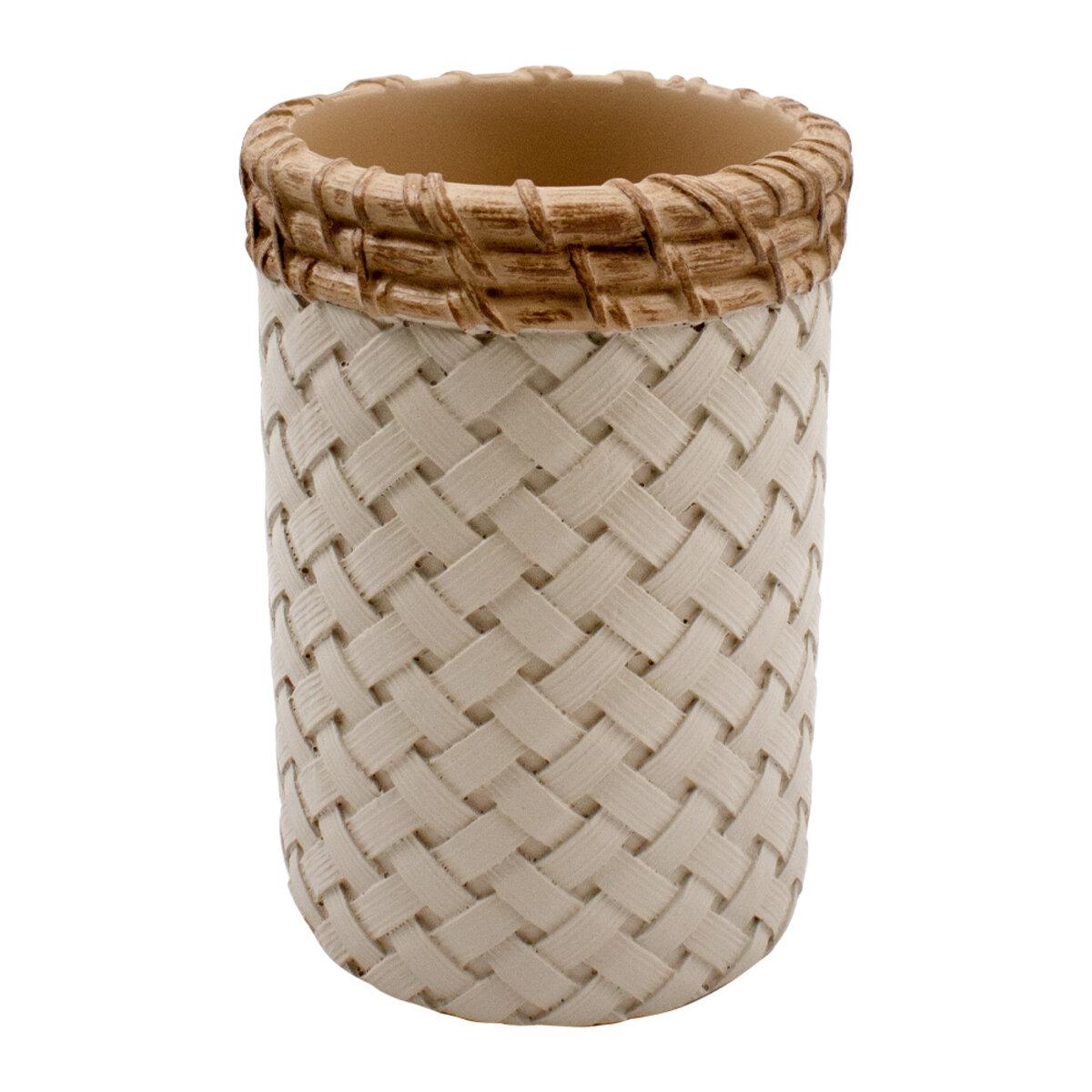 Стакан Trento Raphia, бежевий, полірезин, фото 1