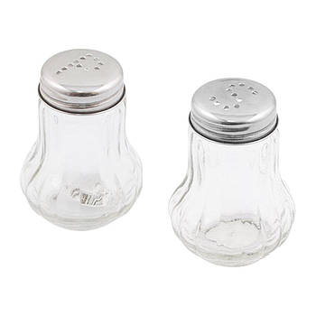 Сільничка/перечниця скло/нержавіюча сталь