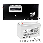 Аварійний комплект Volt Polska SINUS PRO 2400W 12/230V 1600/2400W + Акумулятор гелевий 4SUN MAXX GEL 100 Ah