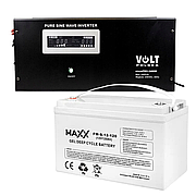 Аварійний комплект Volt Polska SINUS PRO 2400W 12/230V 1600/2400W + Акумулятор гелевий 4SUN MAXX GEL 120 Ah