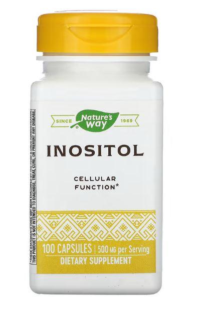 Інозитол від безпліддя, 1 таблетка на день, Nature's Way, Inositol, 500мг, 100 капсул