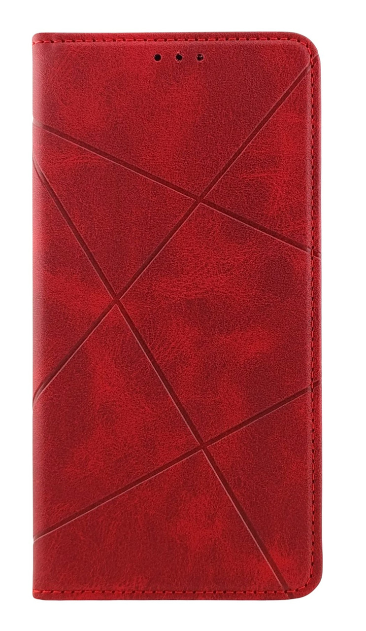 Чохол книжка Business Leather для Samsung Galaxy A15 / A155 на магніті з підставкою червоний - фото 1 - id-p2459523535