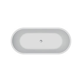 Ванна акрилова окремо стояча суцільнолита AquaLuxe 1700x750 White з сифоном