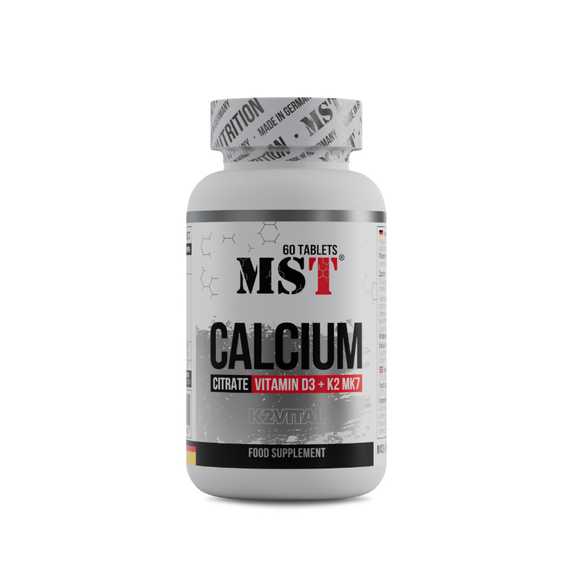 Цитрат кальцію з D3 + K2 MK7 MST Calcium Citrate Vitamin D3 K2 MK7 60 таблеток
