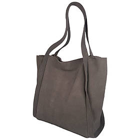 Сумка жіноча "ДОЛЬЧЕ" натуральна шкіра, замш, бежева (капучіно)