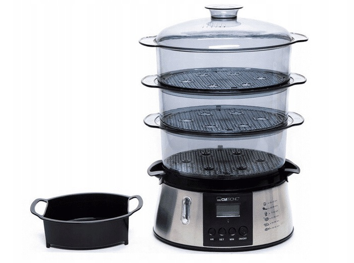 Пароварка 3-х рівнева clatronic dg 3547, фото 1