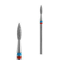 Фреза діамантова DUO полум’я гостре червоно-синє EXPERT діаметр 2,1 мм / робоча частина 8 мм