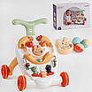 Ходунки дитячі каталка розвиваюча Перші кроки пальчикові ігри музичне брязкальце мелодії звук підсвічування, фото 10