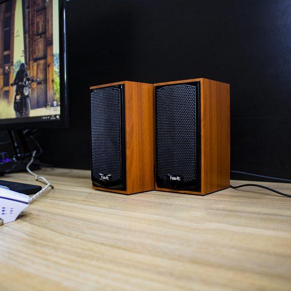 Колонки для комп'ютера (акустична система) HAVIT HV-SK518 USB Wood
