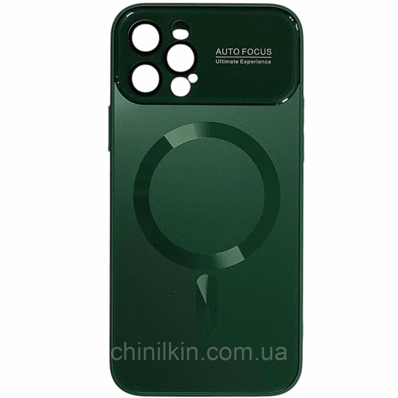 Накладка Glass Slim Case with Magsafe для iPhone 12 Pro Max- зелений, фото 1