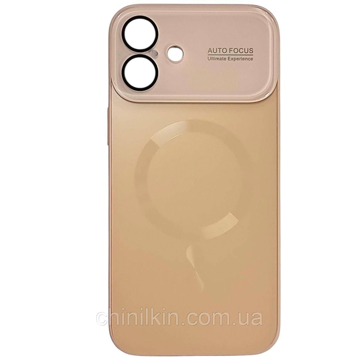 Накладка Glass Slim Case with Magsafe для iPhone 16- рожевий, фото 1