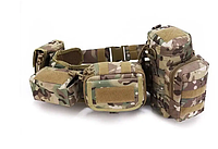 Розвантажувальний пояс Yakeda варбелт з Моллі та підсумками DESERT 3 MULTICAM, пояс РПС Поясна розвантажувальна система
