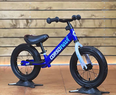 Велобіг ранбайк дитині Безпедальний велосипед лисапед хлопчикові дівчинці Колеса 12'' Синій Кермо з дзвіночком