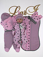 Набор одежды для новорожденных девочек на выписку в роддом 7 предметов
