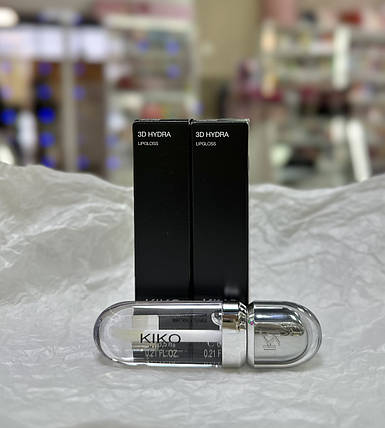 Блиск для губ KIKO 3D Hydra Lipgloss 01 6,5 мл, фото 1