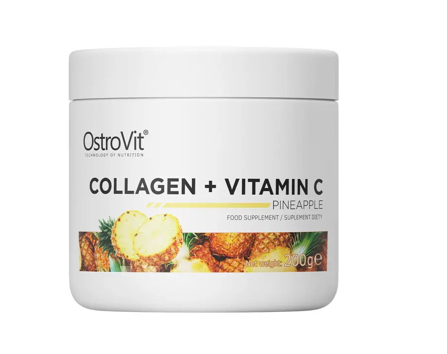 Колаген з вітаміном C OstroVit Collagen + Vitamin C Ананас 200 г