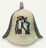 Шапка для лазні та сауни - Друзі Вовк і Пес!