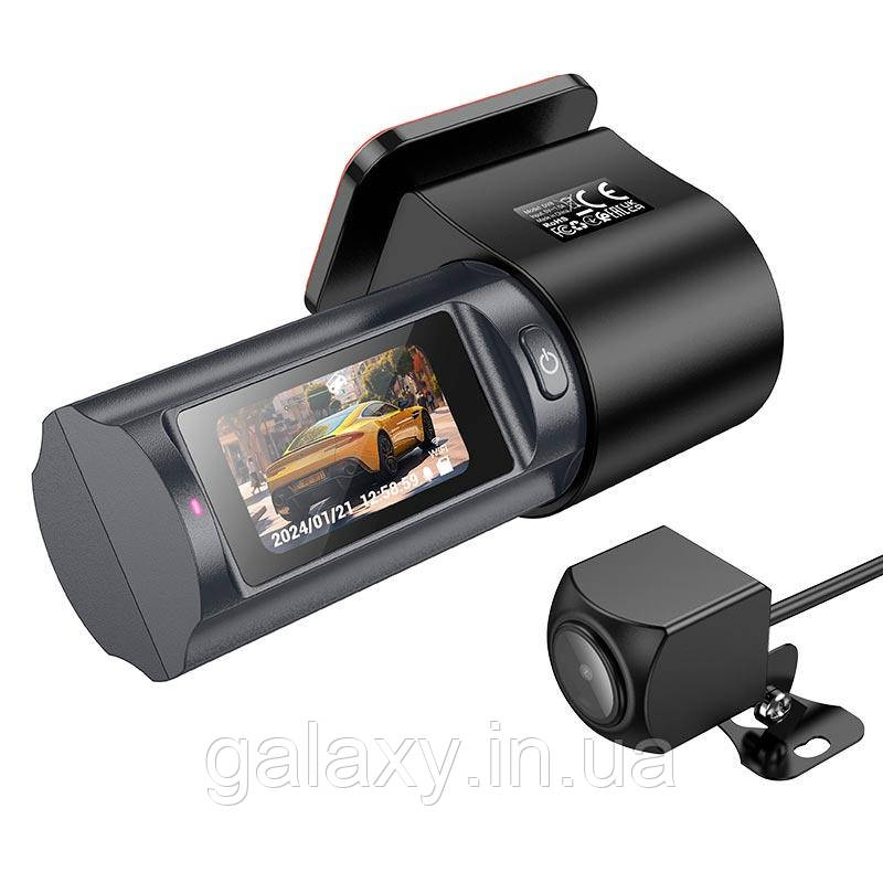Відеореєстратор HOCO Hoco DV8 1.47-inch 2K DisplayTFT/WI-FI+Камера заднього виду, фото 1